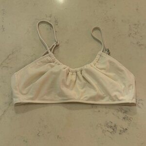 Full Tilt White Gathered Bikini Top Size Large - Worn Once